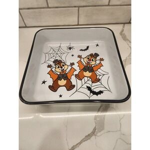 Disney Chip & Dale Halloween Bats Spider Webs Baking Casserole Pan Dish 9" X 9"